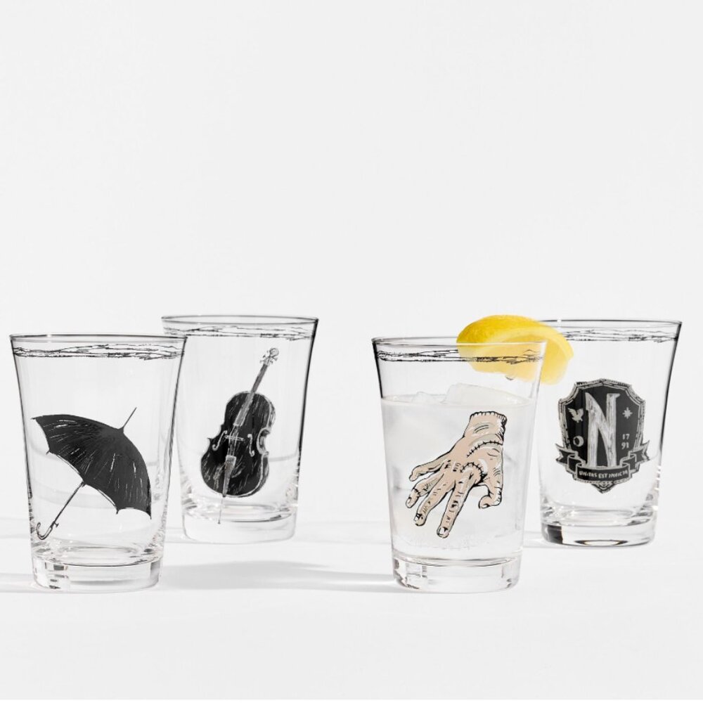 Pottery Barn Wednesday Tumblers - Mixed Set of 4